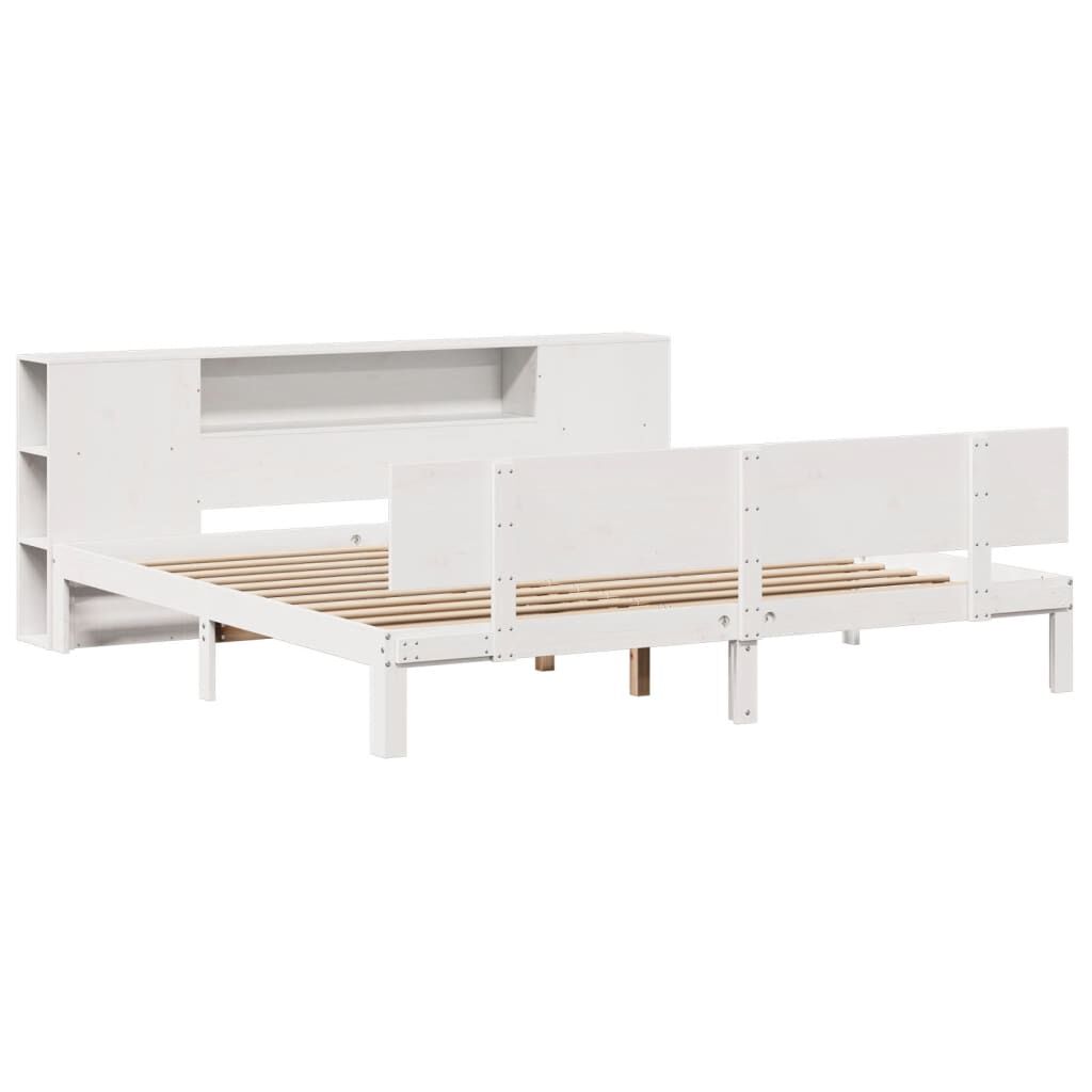 vidaXL Κρεβάτι Βιβλιοθήκη Χωρίς Στρώμα 180x200 εκ Μασίφ Ξύλο Πεύκου