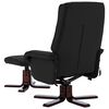 vidaXL Πολυθρόνα Μασάζ Ανακλινόμενη Μαύρη Συνθετικό Δέρμα με Υποπόδιο