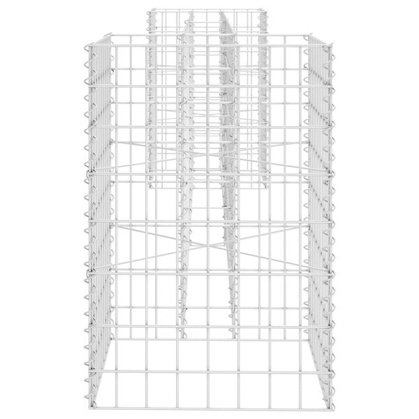 vidaXL Συρματοκιβώτιο Γλάστρα Σχήμα «Η» 260x40x60 εκ. Ατσάλινο Σύρμα