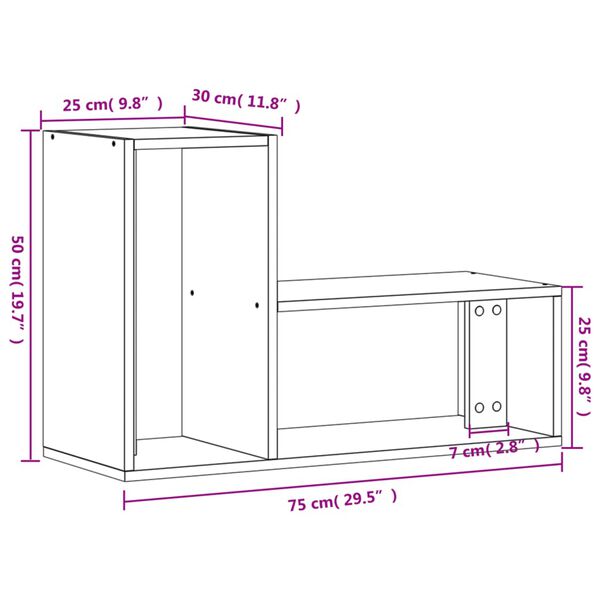 vidaXL Έπιπλα Τηλεόρασης 2 τεμ. Sonoma Δρυς 75x30x50 εκ. Επεξ. Ξύλο