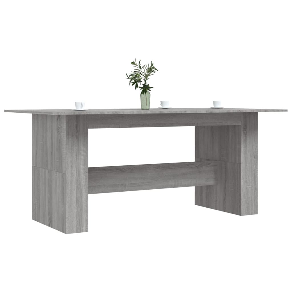 vidaXL Τραπεζαρία Γκρι Sonoma 180 x 90 x 76 εκ. από Επεξεργασμένο Ξύλο