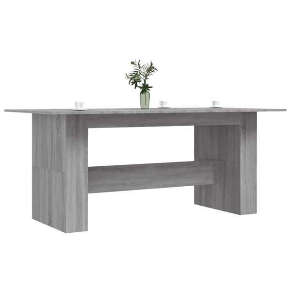 vidaXL Τραπεζαρία Γκρι Sonoma 180 x 90 x 76 εκ. από Επεξεργασμένο Ξύλο