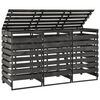 vidaXL Πλαίσιο Τριπλό για Κάδους 210x75x121 εκ. Βαμμένο Μασίφ Πεύκο