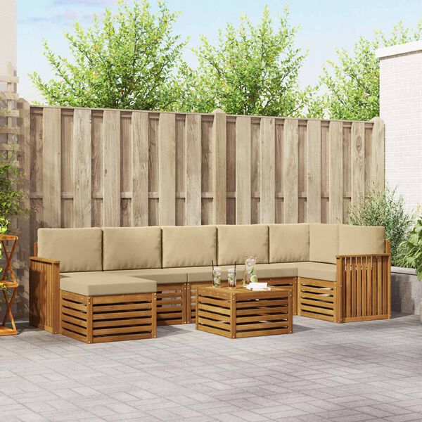 vidaXL &Sigma;&alpha;&lambda;&omicron;&nu;ά&kappa;&iota; &Gamma;&omega;&nu;&iota;&alpha;&kappa;&omicron;ύ &Kappa;&alpha;&nu;&alpha;&pi;έ &mu;&epsilon; &mu;&alpha;&xi;&iota;&lambda;ά&rho;&iota; 8 pcs &Phi;&upsilon;&sigma;&iota;&kappa;ό &kappa;&alpha;&iota; &Mu;&pi;&epsilon;&zeta;