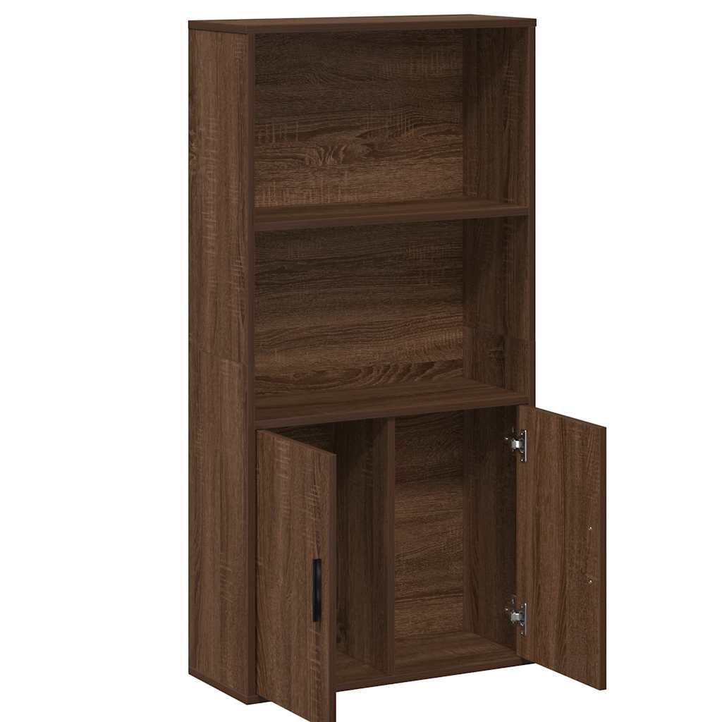 vidaXL Βιβλιοθήκη Καφέ Δρυς 60x24x120 εκ. από Επεξεργασμένο Ξύλο
