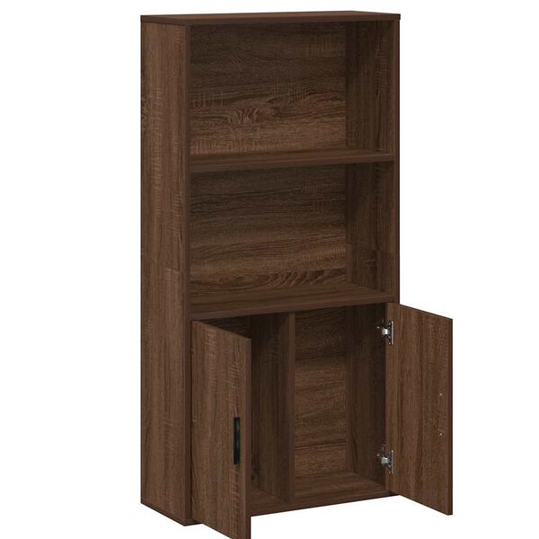 vidaXL Βιβλιοθήκη Καφέ Δρυς 60x24x120 εκ. από Επεξεργασμένο Ξύλο