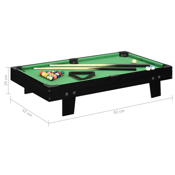 vidaXL Μπιλιάρδο Επιτραπέζιο Μαύρο / Πράσινο 92 x 52 x 19 εκ.