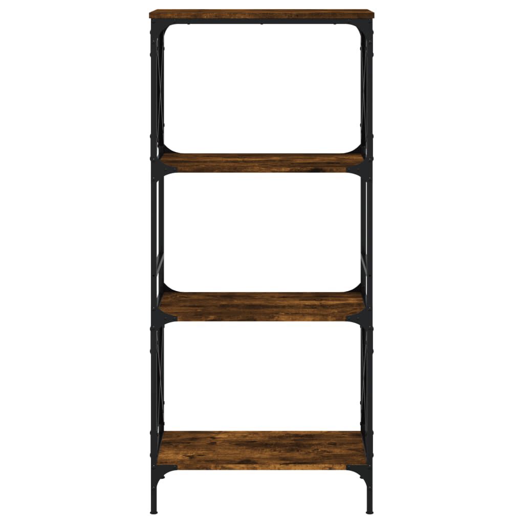 vidaXL Βιβλιοθήκη 4 Επιπέδων Καπνιστή Δρυς 59x35x132 εκ. Επεξεργ. Ξύλο