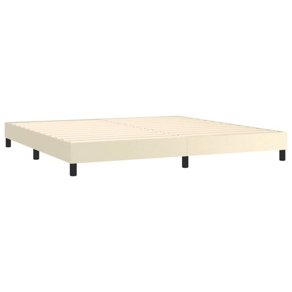 vidaXL &Kappa;&rho;&epsilon;&beta;ά&tau;&iota; Boxspring &mu;&epsilon; &Sigma;&tau;&rho;ώ&mu;&alpha; &Kappa;&rho;&epsilon;&mu; 200x200 &epsilon;&kappa;. &Sigma;&upsilon;&nu;&theta;&epsilon;&tau;&iota;&kappa;ό &Delta;έ&rho;&mu;&alpha;