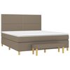 vidaXL &Kappa;&rho;&epsilon;&beta;ά&tau;&iota; Boxspring &mu;&epsilon; &Sigma;&tau;&rho;ώ&mu;&alpha; Taupe 180x200 &epsilon;&kappa;. &Upsilon;&phi;&alpha;&sigma;&mu;ά&tau;&iota;&nu;&omicron;