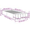 vidaXL Πλαίσιο Κρεβατιού Γκρι Σκυροδέματος 100x200 εκ. Επεξεργ. Ξύλο