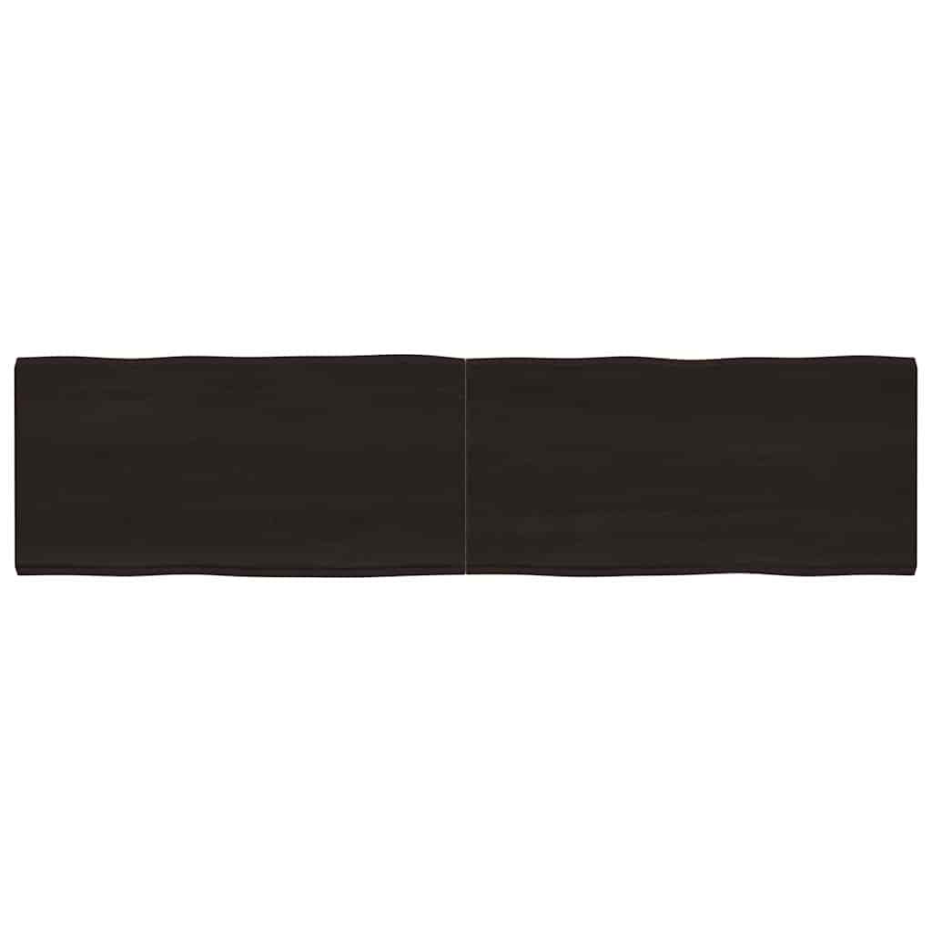 vidaXL Επιφ Τραπεζιού Αν Καφέ 200x50x(2-6)εκ.Ακατέργ. Μασίφ Ξύλο Δρυός