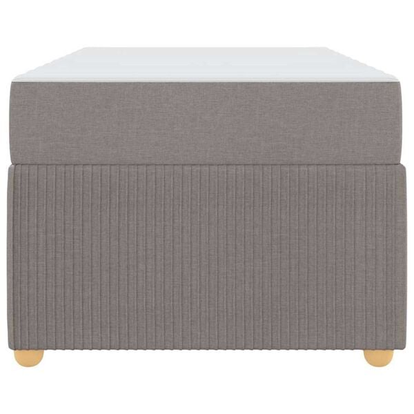 vidaXL Σκελετός κρεβατιού με στρώμα με στρώμα Taupe 90 x 190 cm ύφασμα