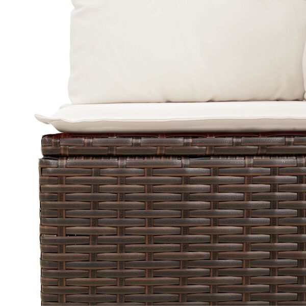 vidaXL Σετ Καναπέ Κήπου 8 pcs Καφέ 55 x 55 x 37 εκ Πολυ ράταν