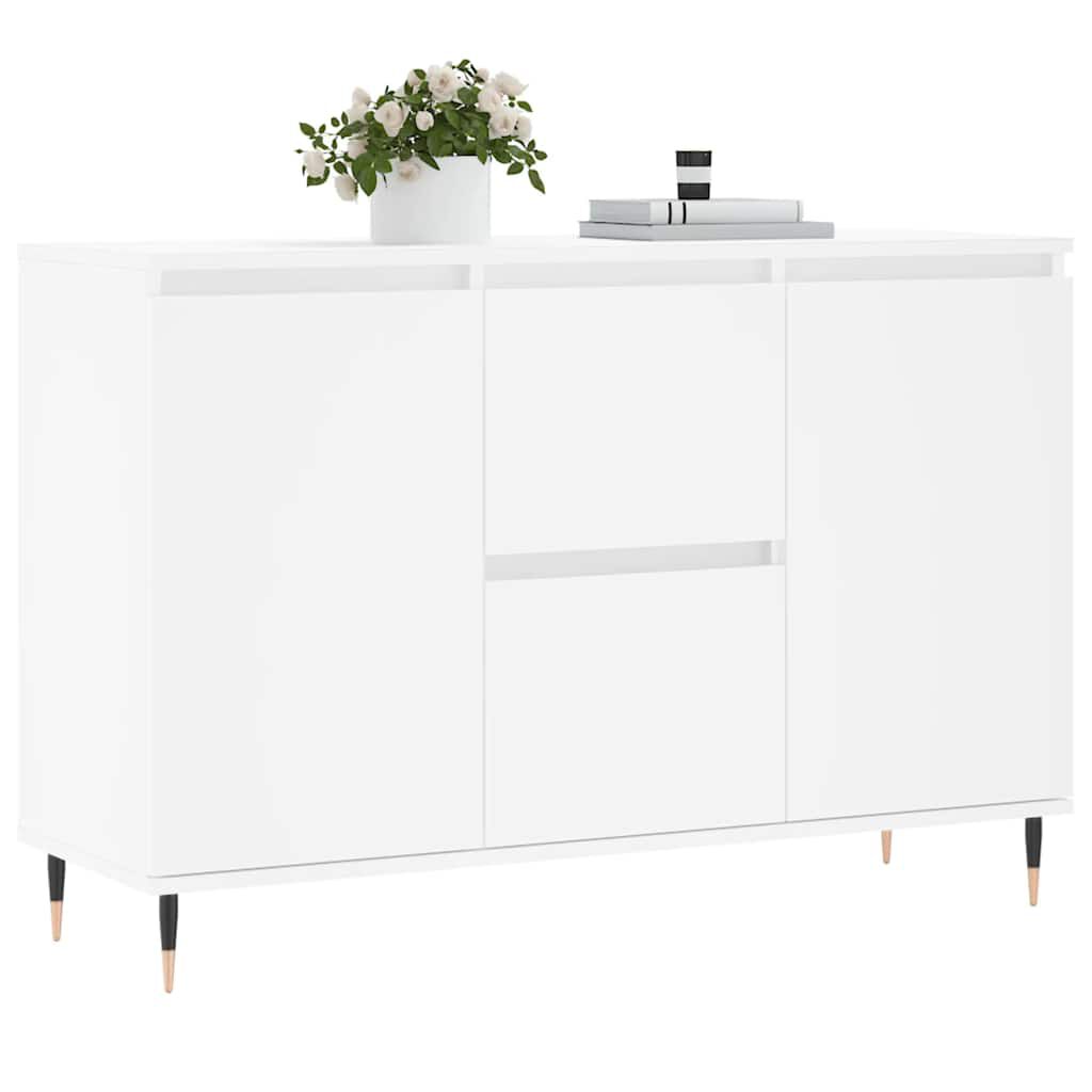 vidaXL Μπουφές Λευκός 101,5 x 35 x 70 εκ. από Επεξεργασμένο Ξύλο