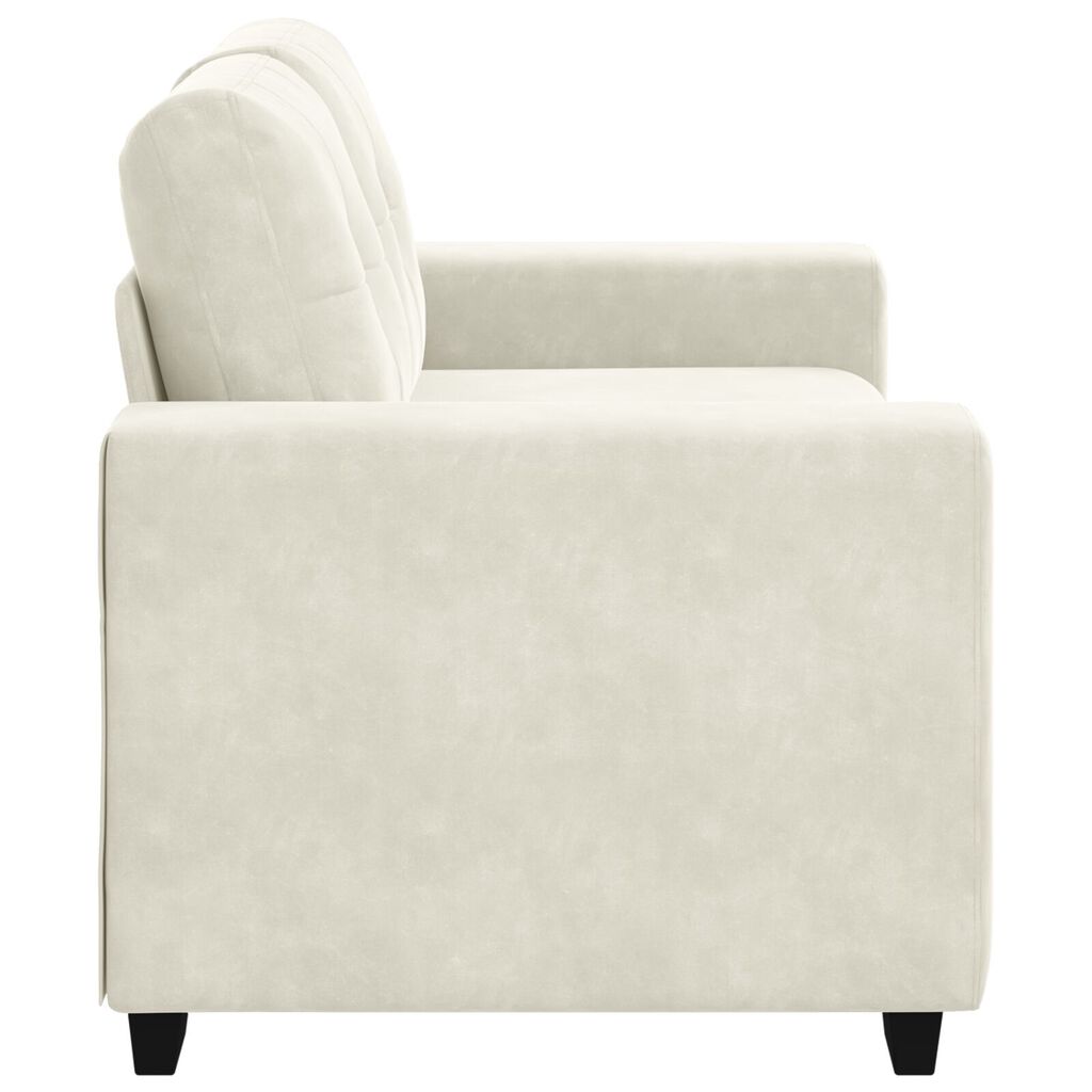 vidaXL Καναπές Loveseat Κρεμ 120 εκ Βελούδο