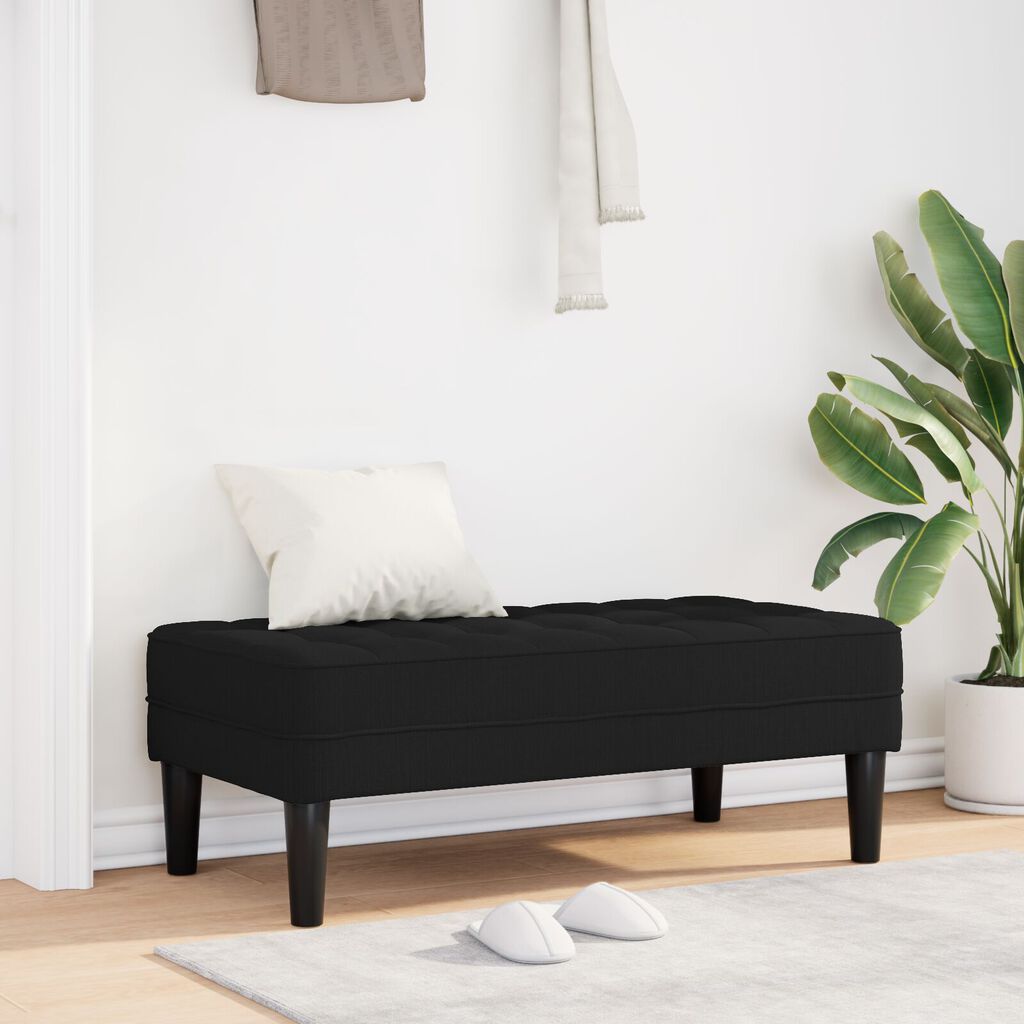 vidaXL Παγκάκι Μαύρο 113x57x39 εκ Υφάσματος