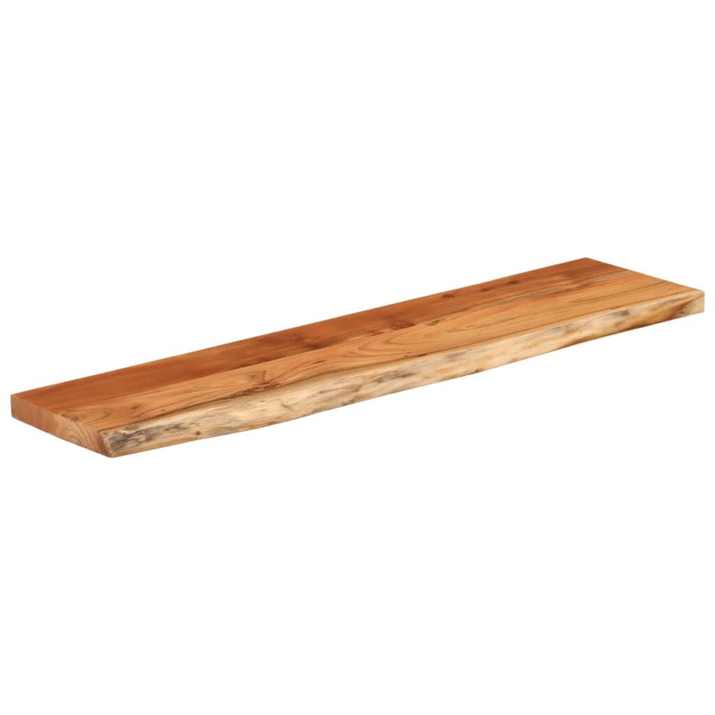 vidaXL Ράφι Επιτοίχιο Ορθ. Live Edge 80x20x3,8 εκ. Μασίφ Ξύλο Ακακίας