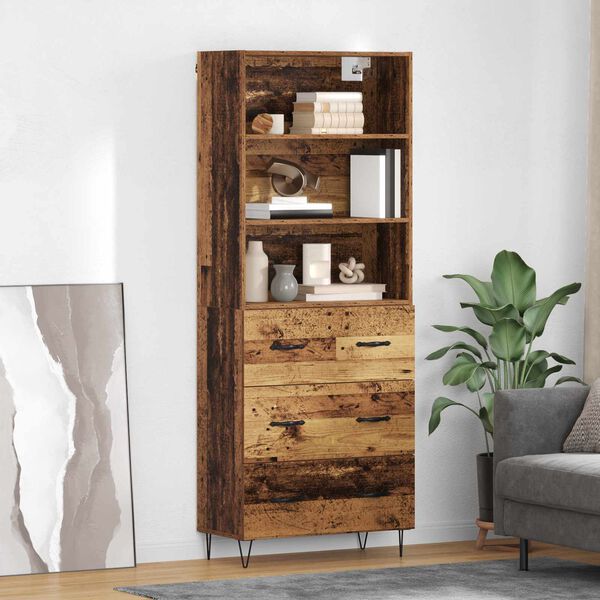 vidaXL Highboard &mu;&epsilon; &sigma;&upsilon;&rho;&tau;ά&rho;&iota; 2 pcs &Pi;&alpha;&lambda;&iota;ό &xi;ύ&lambda;&omicron; &Epsilon;&pi;&epsilon;&xi;&epsilon;&rho;&gamma;&alpha;&sigma;&mu;έ&nu;&omicron; &xi;ύ&lambda;&omicron;
