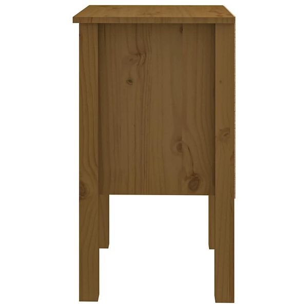 vidaXL Κομοδίνα 2 τεμ. Καφέ Μελί 40x35x61,5 εκ. από Μασίφ Ξύλο Πεύκου