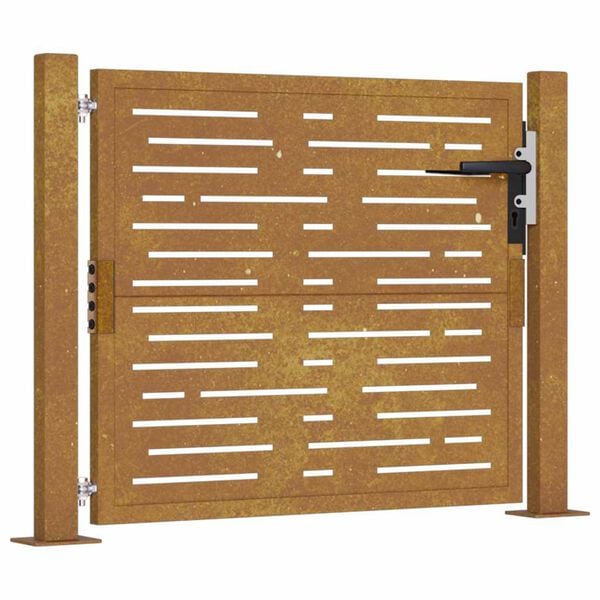 vidaXL Πόρτα Κήπου Τετράγωνη 100x100 εκ. από Ατσάλι Corten