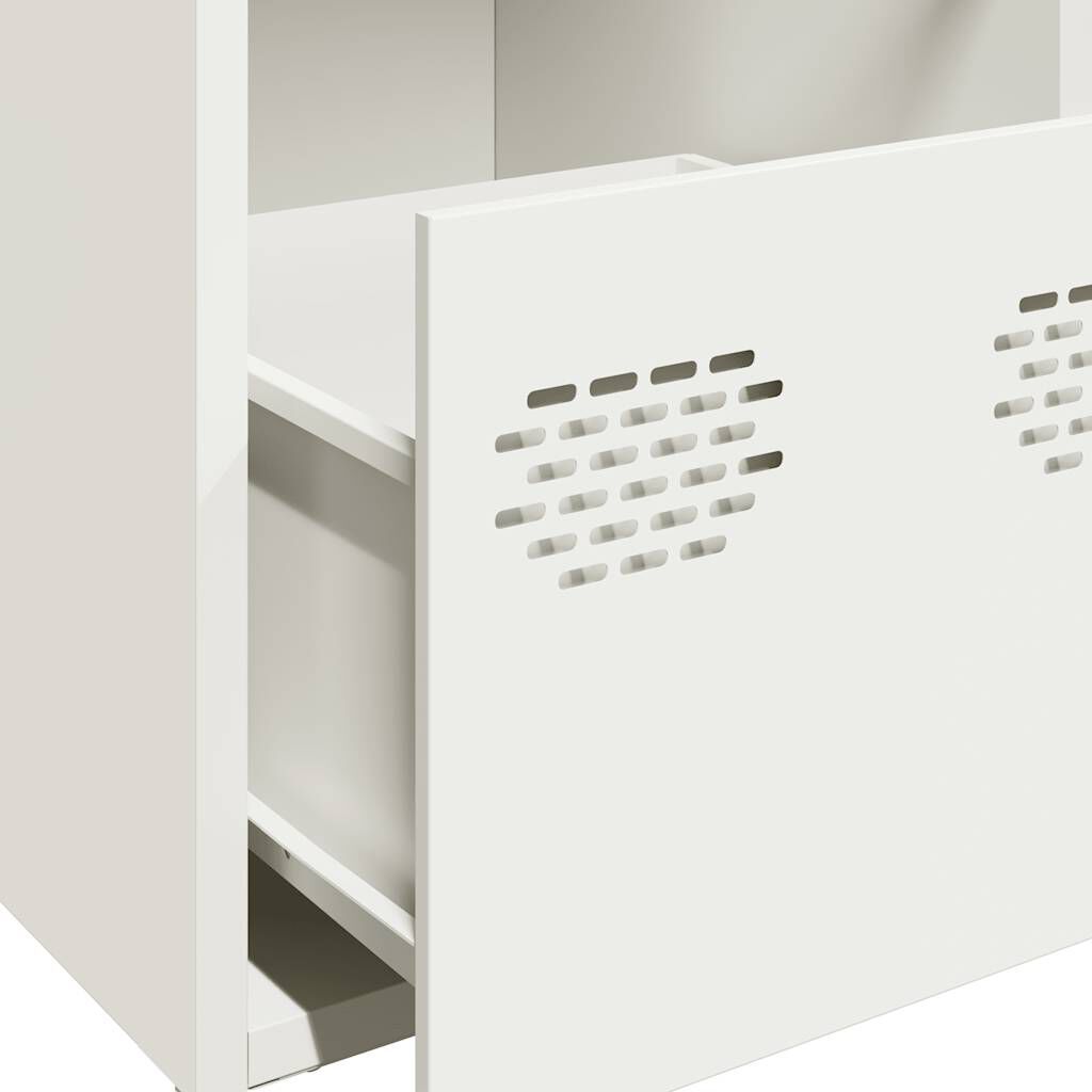 vidaXL Σκευοθήκη Λευκό 101,5x39x73,5 cm Ατσάλι ψυχρής έλασης