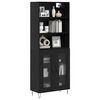 vidaXL Highboard 2 pcs &Mu;&alpha;ύ&rho;&eta; &Omicron;&xi;&upsilon;ά &Epsilon;&pi;&epsilon;&xi;&epsilon;&rho;&gamma;&alpha;&sigma;&mu;έ&nu;&omicron; &xi;ύ&lambda;&omicron;