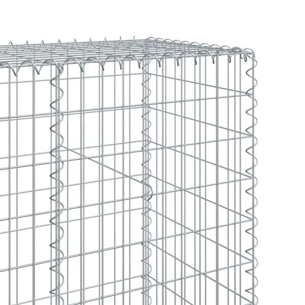 vidaXL Συρματοκιβώτιο με Κάλυμμα 400x50x200εκ. από Γαλβανισμένο Χάλυβα
