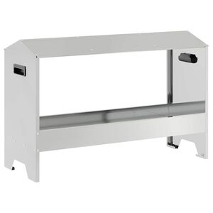 vidaXL Τάφος ταΐσματος κοτόπουλων Ασημί 81 x 32 x 53,5 εκ