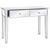 vidaXL Τραπέζι Κονσόλα Καθρέφτης 106,5 x 38 x 76,5 εκ. από MDF & Γυαλί