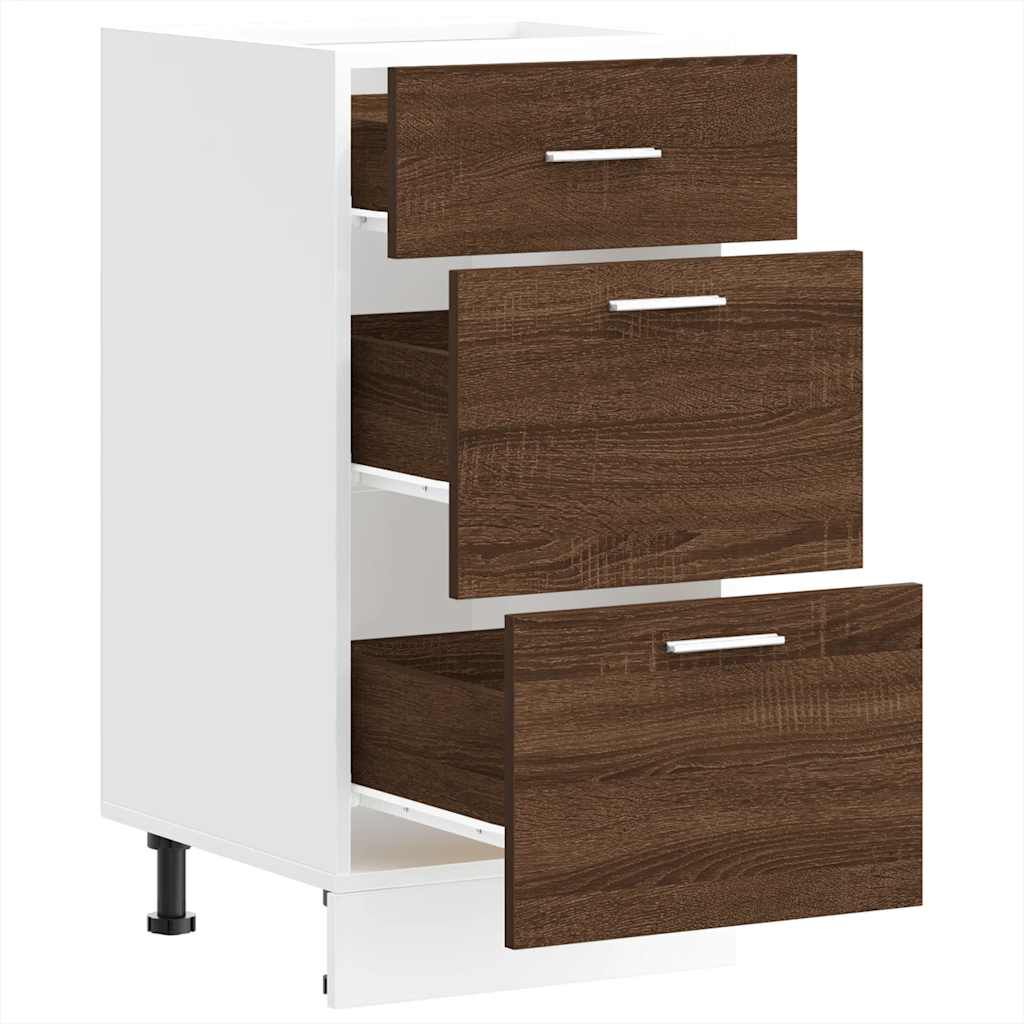 vidaXL Κάτω ντουλάπι Lyon καφέ δρυς 40x46x81,5 cm Κατασκευασμένο ξύλο