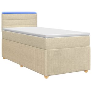 vidaXL &Kappa;&rho;&epsilon;&beta;ά&tau;&iota; box spring &mu;&epsilon; &sigma;&tau;&rho;ώ&mu;&alpha; &Kappa;&rho;&epsilon;&mu; 80 x 200 cm Ύ&phi;&alpha;&sigma;&mu;&alpha;
