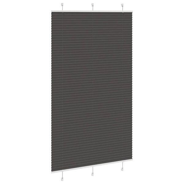 vidaXL Πλισέ περσίδα Μαύρο 115x200 cm Πλάτος υφάσματος 114,4 cm