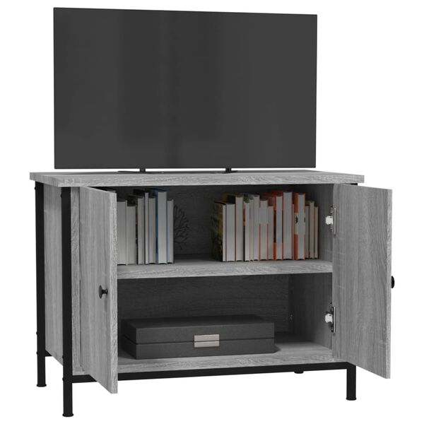 vidaXL Έπιπλο Τηλεόρασης με Πόρτες Γκρι Sonoma 60x35x45 εκ Επεξ. Ξύλο