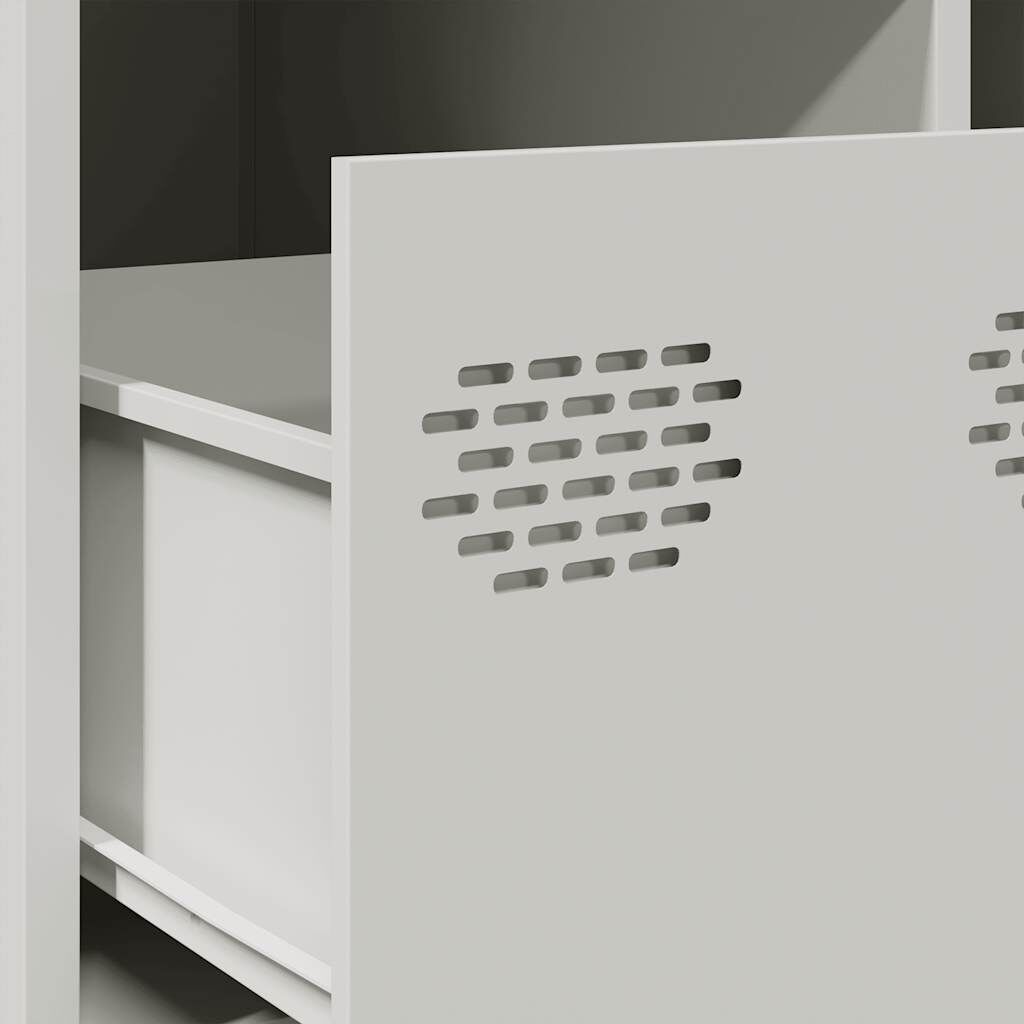 vidaXL Έπιπλο Τηλεόρασης Λευκό 68x50x43,5 εκ. Χάλυβας Ψυχρής Έλασης