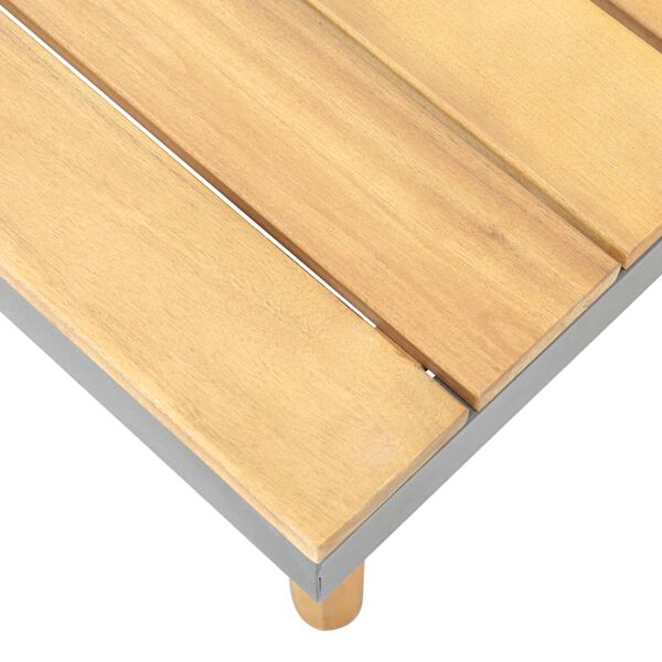 vidaXL Τραπεζάκι Σαλονιού Κήπου 60 x 60 x 31,5 εκ. Μασίφ Ξύλο Ακακίας