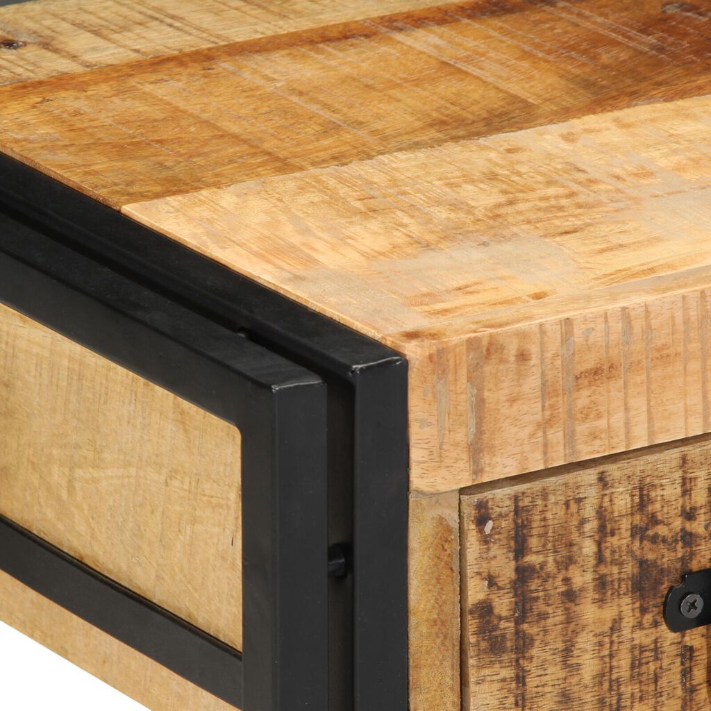 vidaXL Τραπέζι Δίπλα 40x40x50 εκ. Μασίφ Ανώμαλο Ξύλο Μάνγκο