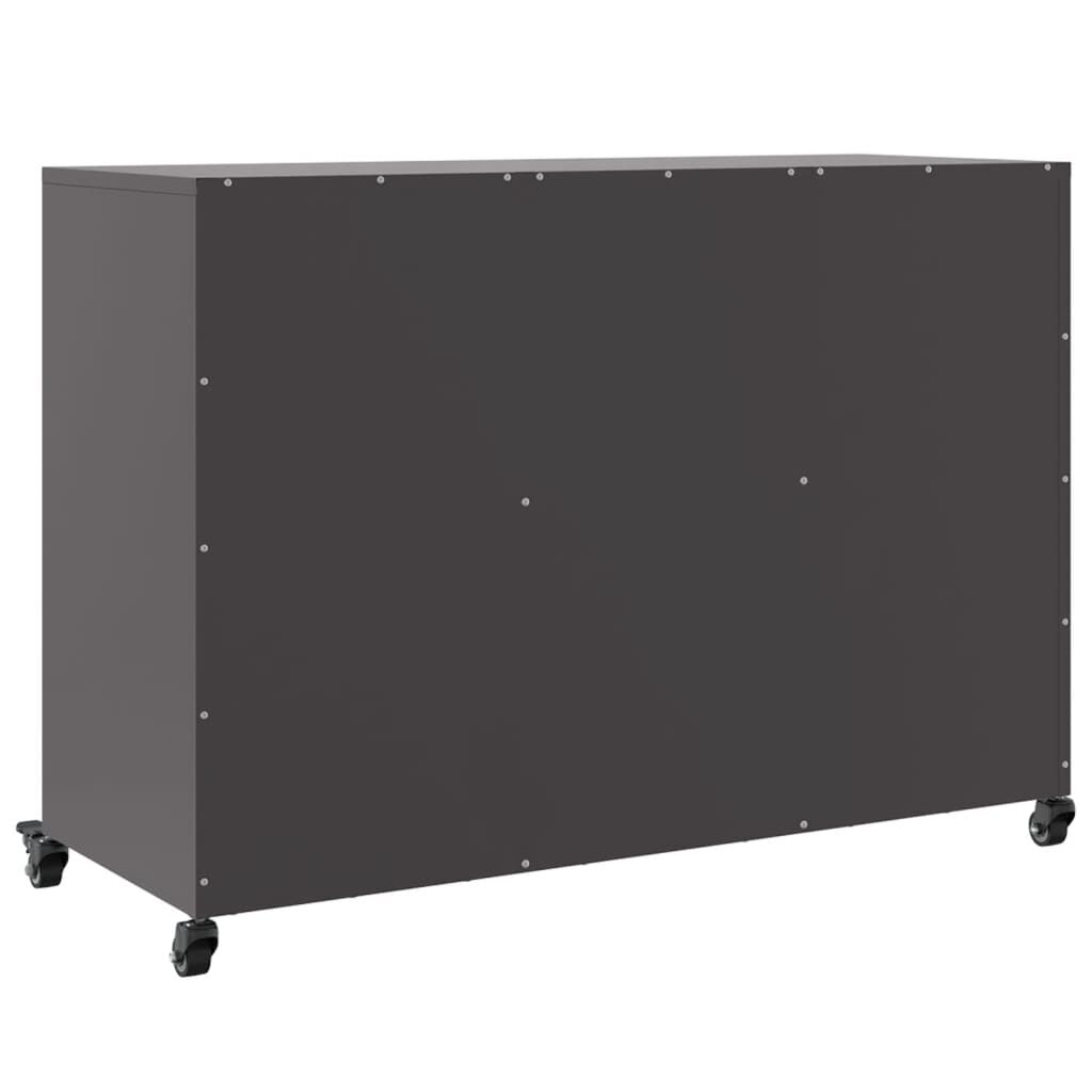 vidaXL Ντουλάπι Μαύρο 100,5x39x72 εκ. από Χάλυβα