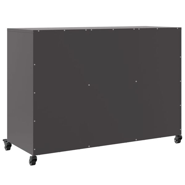 vidaXL Ντουλάπι Μαύρο 100,5x39x72 εκ. από Χάλυβα