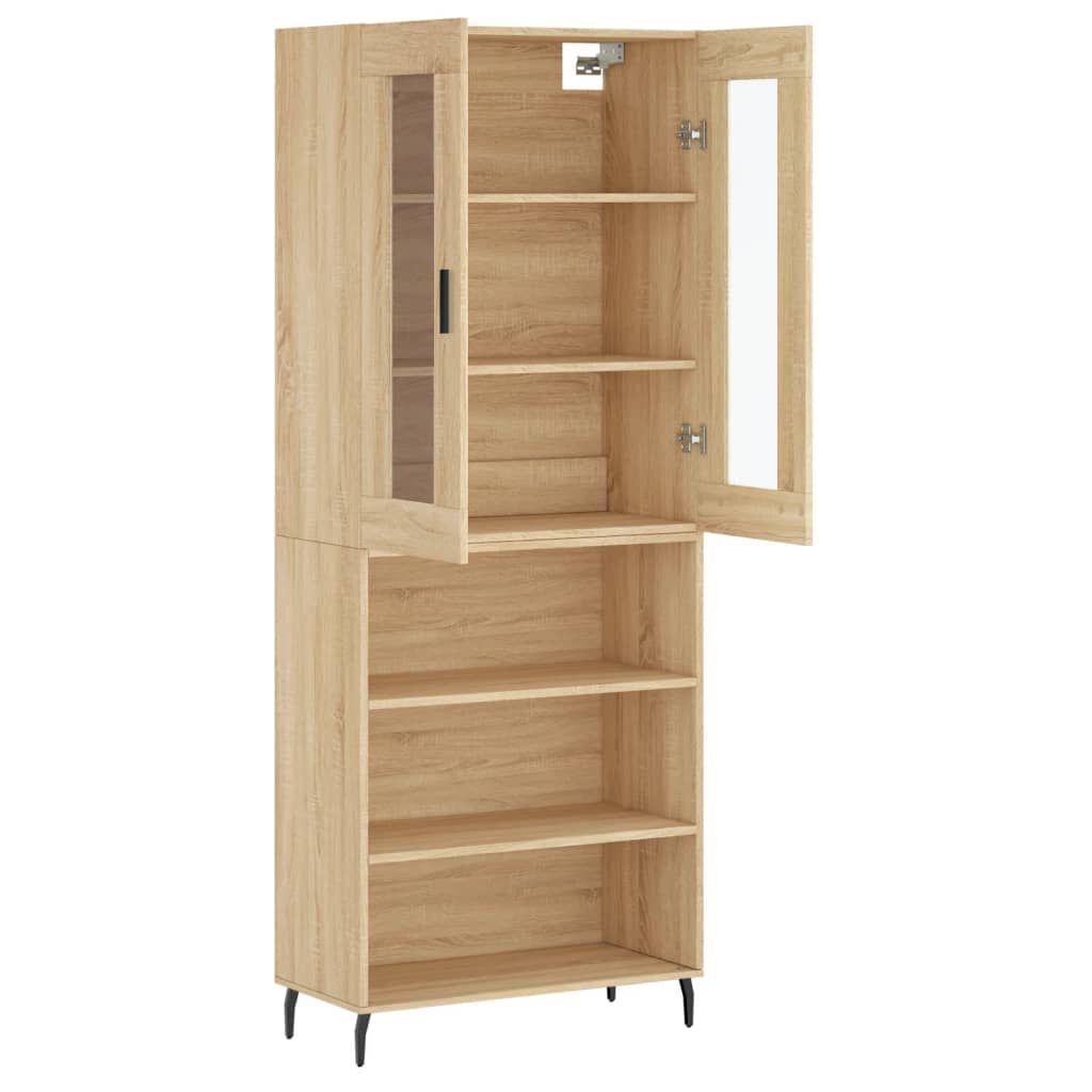 vidaXL Ντουλάπι Sonoma δρυς 69,5 x 34 x 180 εκ. από Επεξεργασμένο Ξύλο