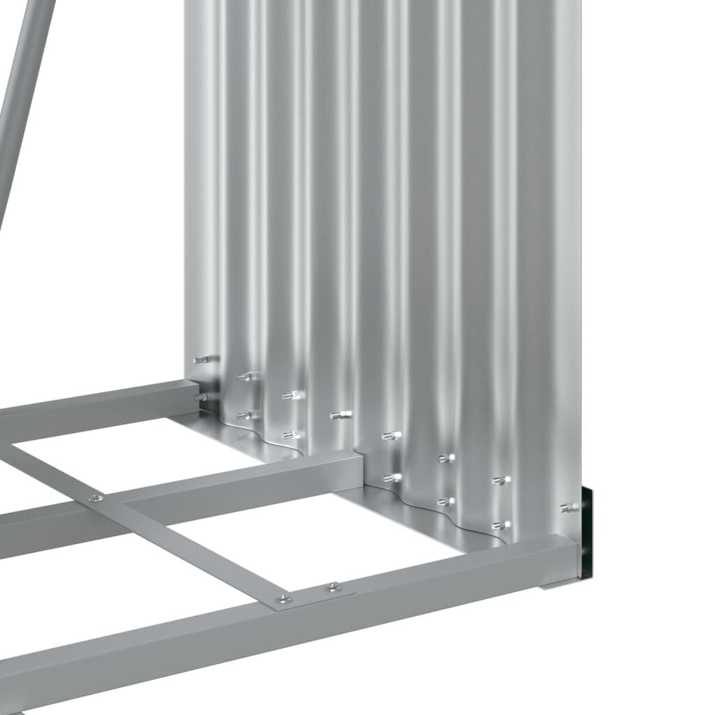 vidaXL Ξυλοθήκη Ανθρακί 40 x 45 x 100 εκ. από Γαλβανισμένο Ατσάλι