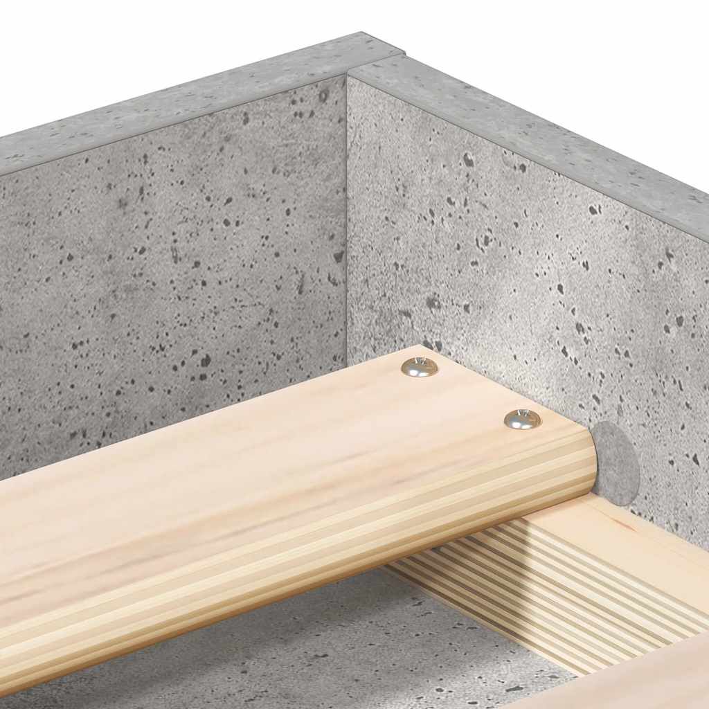 vidaXL Πλαίσιο Κρεβατιού Γκρι Σκυροδέματος 120x200 εκ.