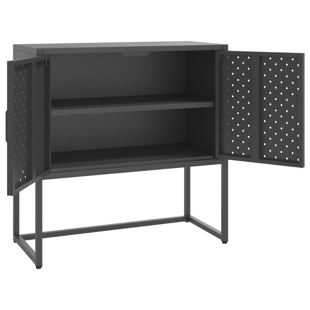 vidaXL Μπουφές Ανθρακί 75 x 35 x 75 εκ. από Ατσάλι