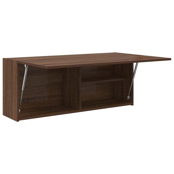 vidaXL ντουλάπι τοίχου μπάνιου καφέ δρυς 100x25x40 cm