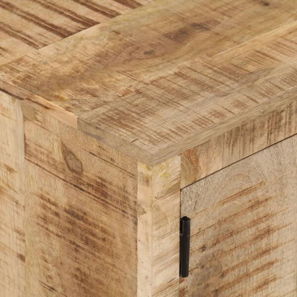 vidaXL Έπιπλο Τηλεόρασης με Ροδάκια 110x30x37 εκ. Ακατέργ. Ξύλο Μάνγκο