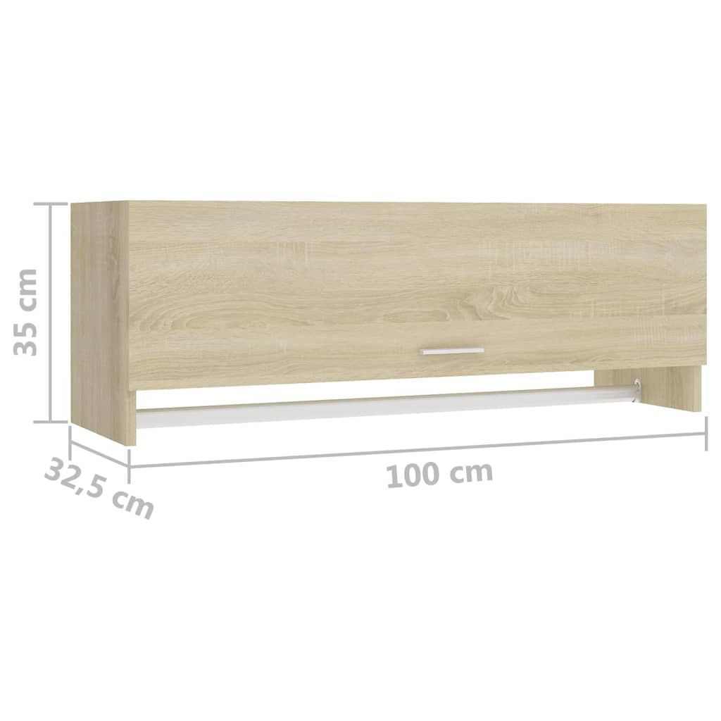 vidaXL Ντουλάπα Sonoma Δρυς 100 x 32,5 x 35 εκ. από Επεξ. Ξύλο