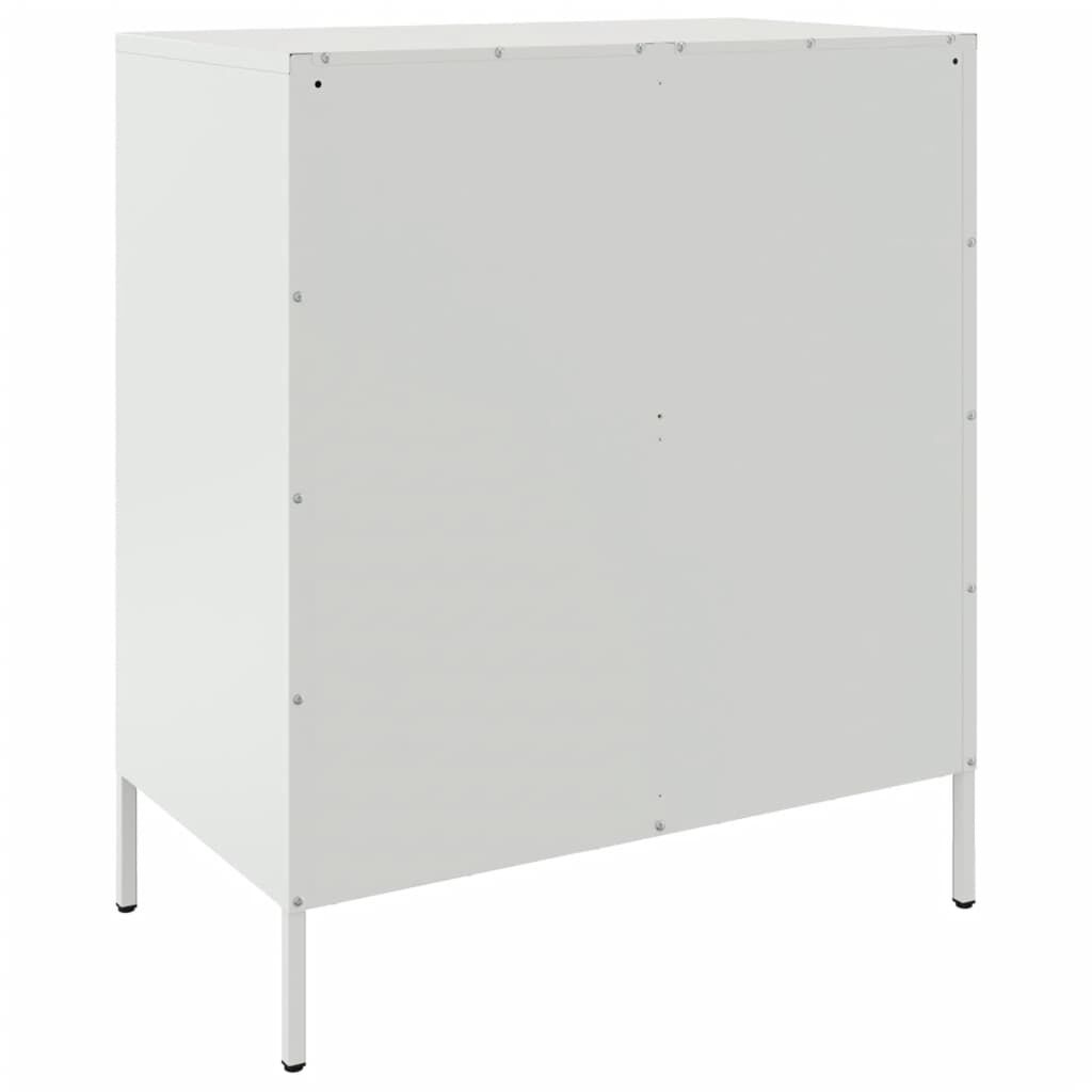 vidaXL Μπουφές Λευκός 68x39x79 εκ. από Ατσάλι