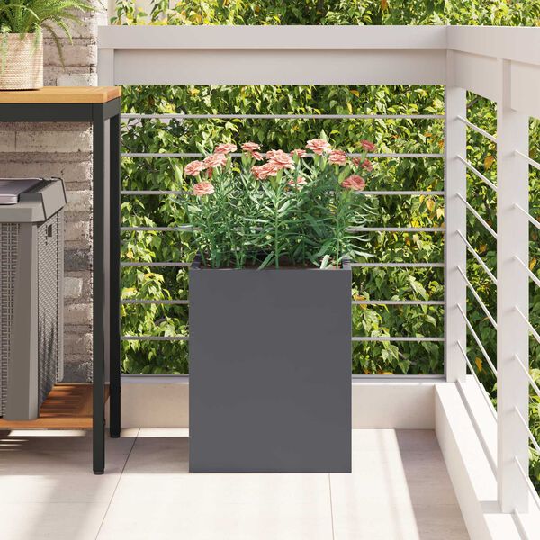vidaXL Γλάστρα Κήπου Ανθρακί 50 x 32 x 40 εκ Κρύα έλαση από χάλυβα