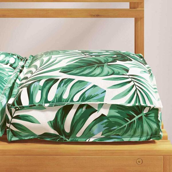 vidaXL Μαξιλάρι παλέτας για κάθισμα Floral 2 pcs Μοτίβο φύλλων