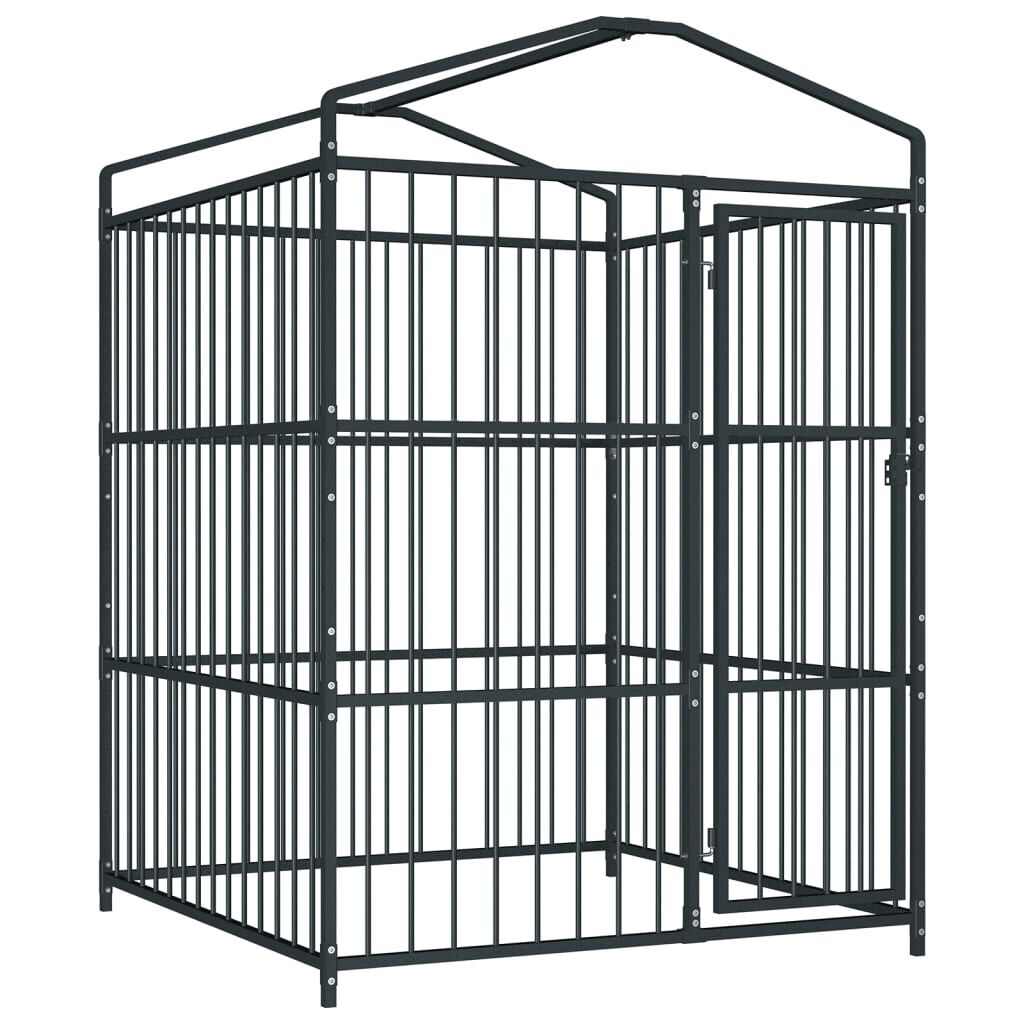 vidaXL Κλουβί Σκύλου Εξωτερικού Χώρου 150 x 150 x 210 εκ. με Στέγαστρο
